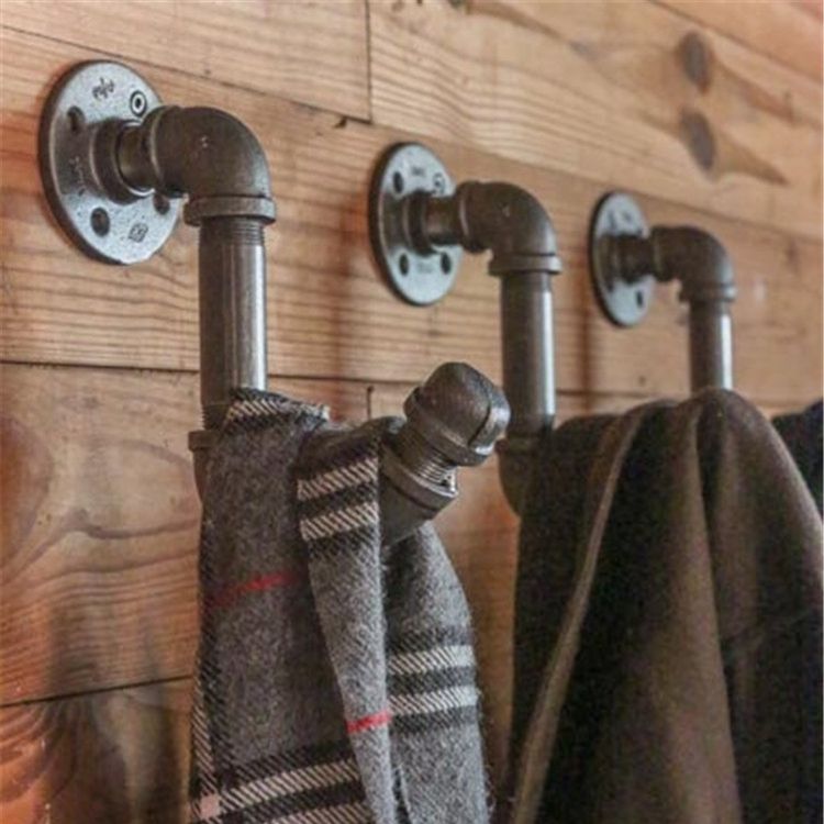 Industrial-Style-Iron-Pipe-Clothes-Coat-Hat-Hook-Retro-Steampunk-Wall-Mount-Hanger-1199642