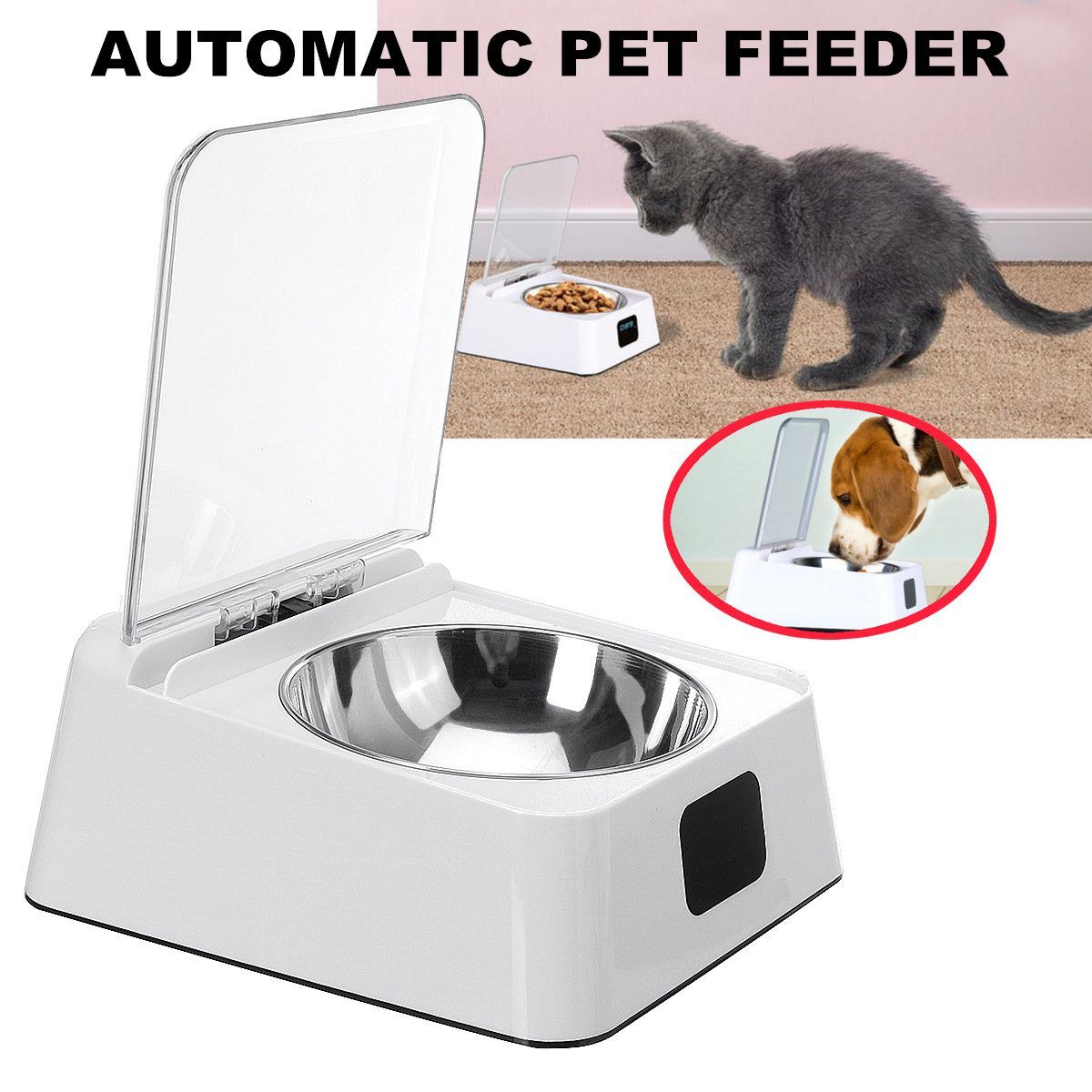 Infra-Red-Sensor-Automatic-Pet-Feeder-Stainless-Steel-Bowl-Dispenser-Smart-Dish-1568986