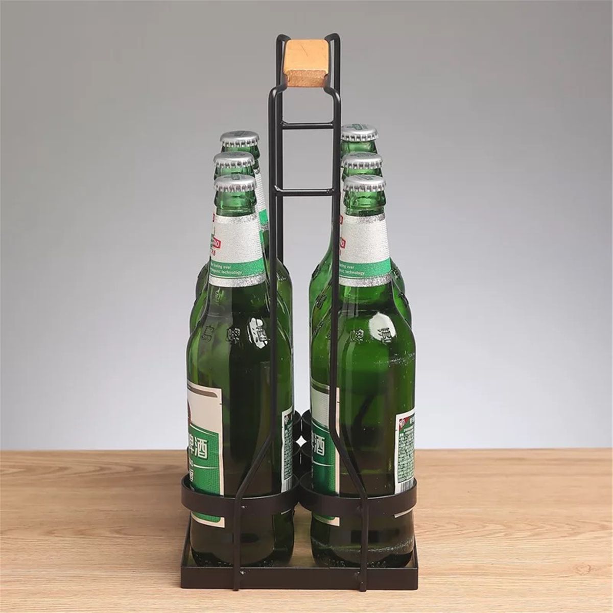 Iron-Bottle-Holder-Carry-Rack-Box-Case-Kitchen-Storage-Stand-Shelf-1525164