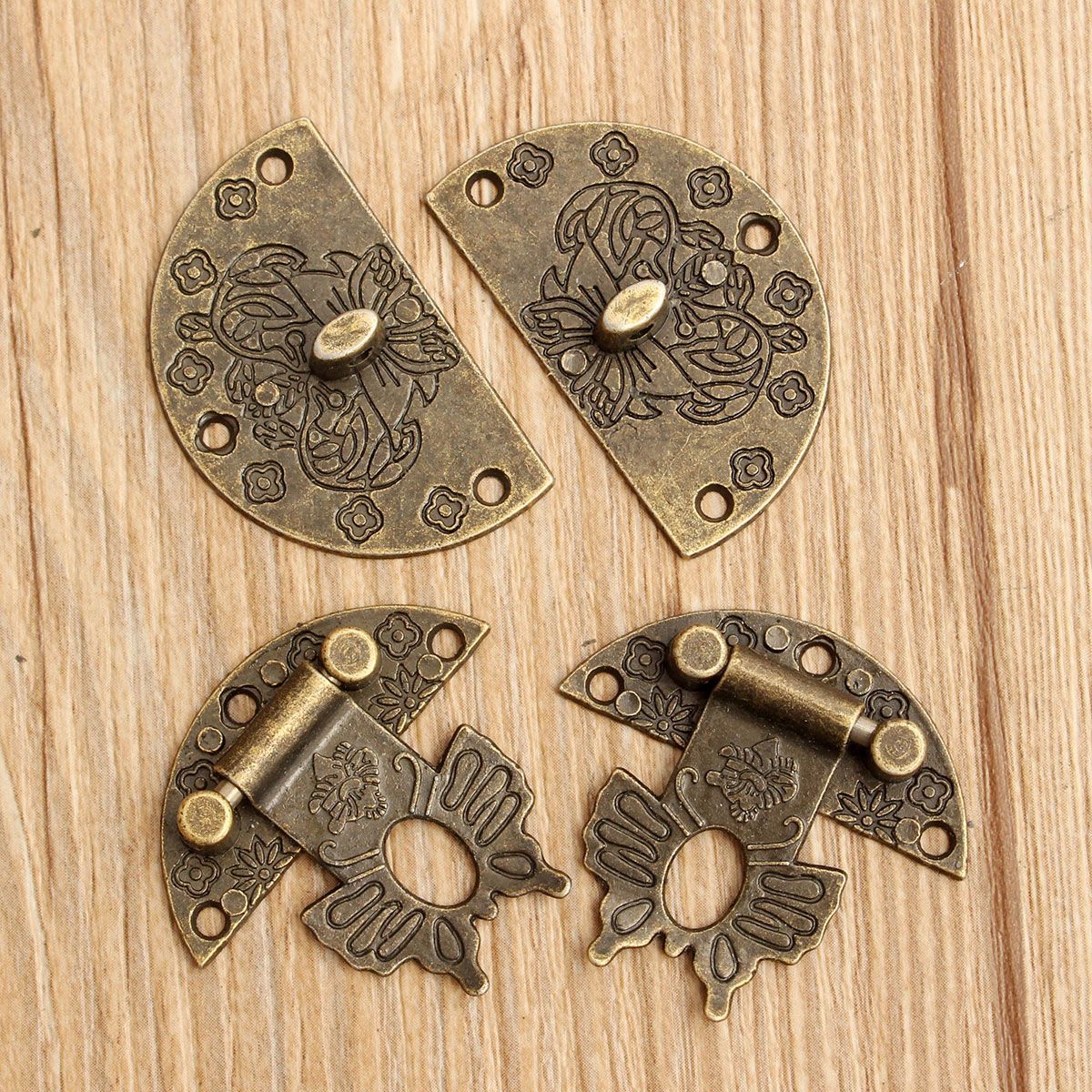 Jewelry-Wooden-Box-Lock-Buckle-Decorative-Hardware-Butterfly-Clasp-Antique-Bronze-1427531