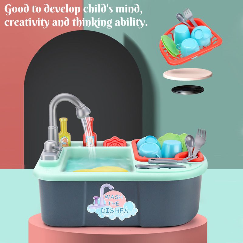 Kids-Girls-Kitchen-Sink-Pretend-Play-Toys-Set-Real-Working-Faucet-amp-Washing-Tools-1594313