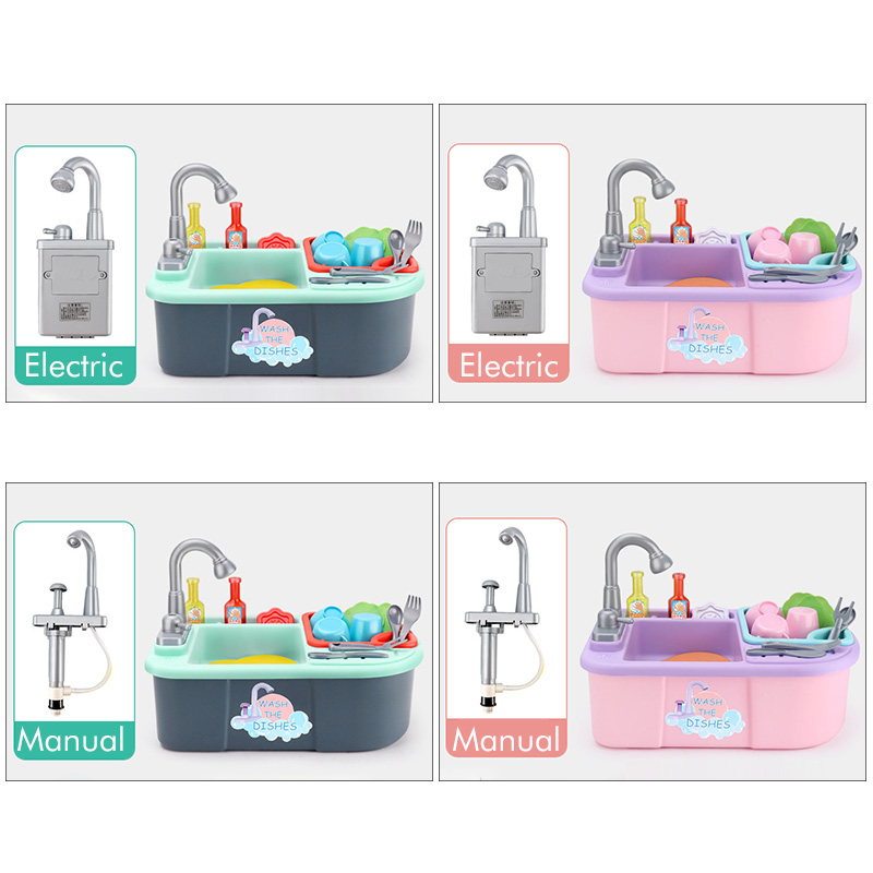 Kids-Girls-Kitchen-Sink-Pretend-Play-Toys-Set-Real-Working-Faucet-amp-Washing-Tools-1594313