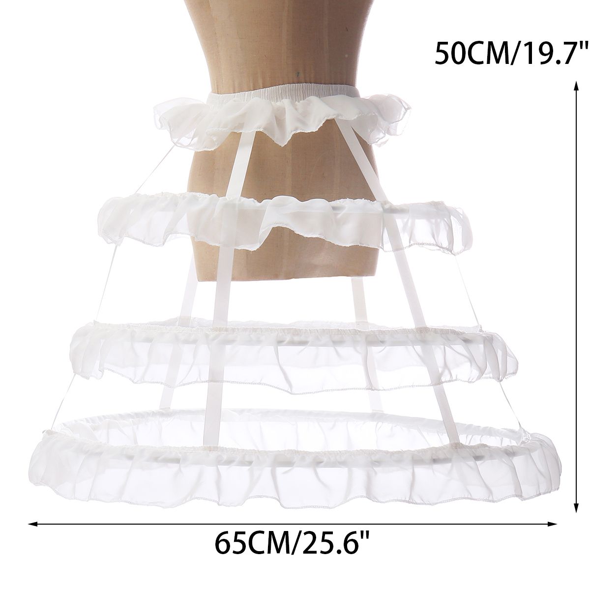 Lady-Hoop-Cage-Skirt-Pannier-Bustle-Crinoline-Petticoat-Underskirt-Dress-Costume-1540258