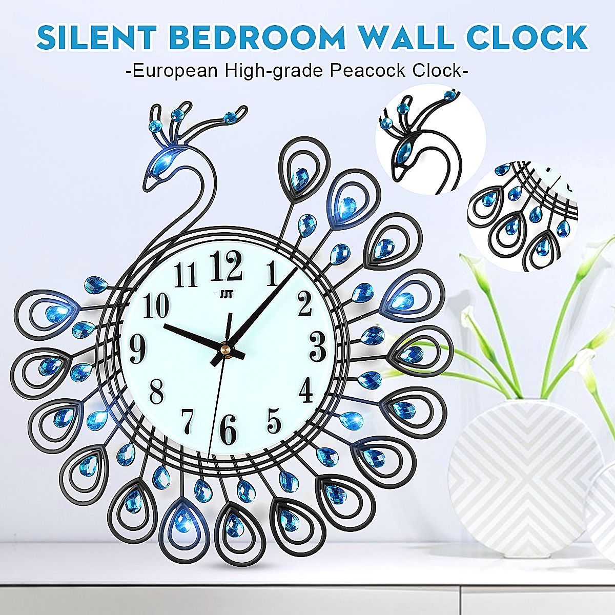 Large-DIY-3D-Flower-Peacock-Diamond-Wall-Clock-Metal-Modern-Home-Office-Decorations-1629898