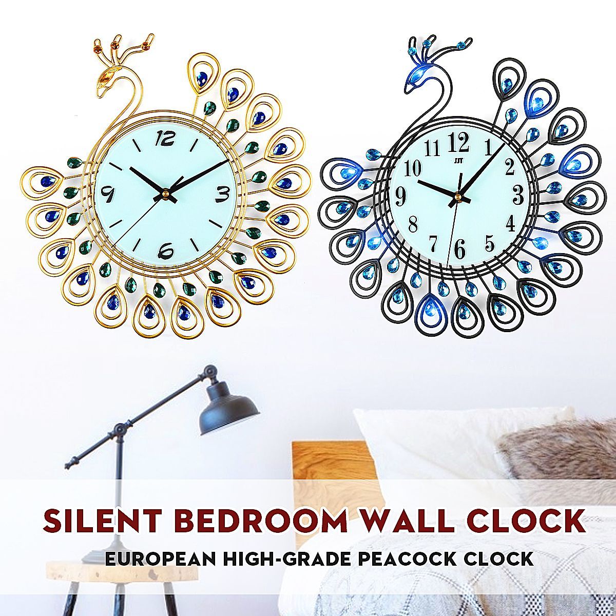 Large-DIY-3D-Flower-Peacock-Diamond-Wall-Clock-Metal-Modern-Home-Office-Decorations-1629898