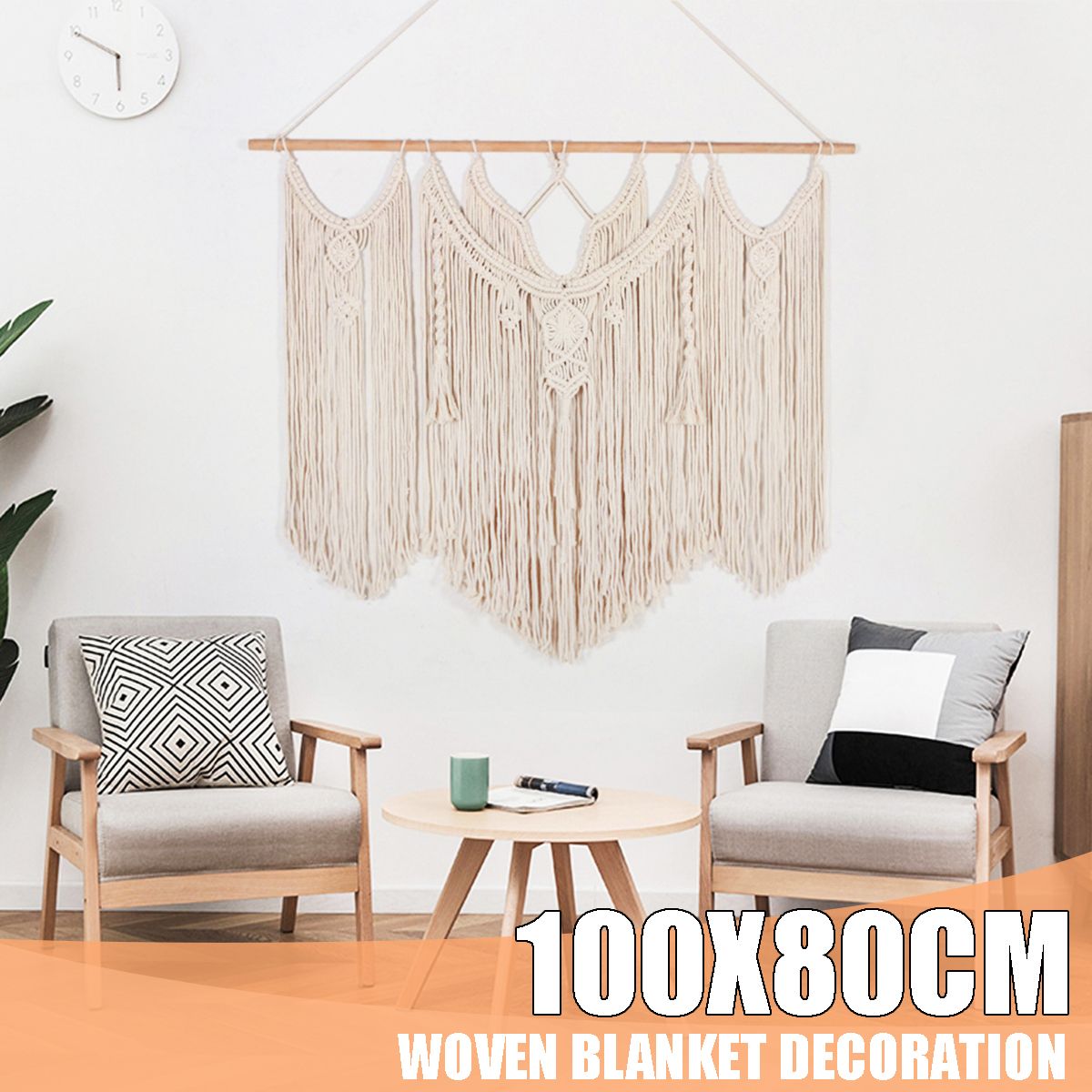 Large-Woven-Macrame-Wall-Hanging-Cotton-Bohemian-Tapestry-Room-Decor-1727286