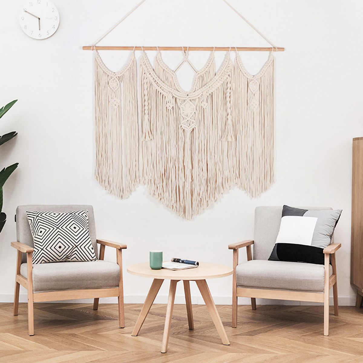 Large-Woven-Macrame-Wall-Hanging-Cotton-Bohemian-Tapestry-Room-Decor-1727286