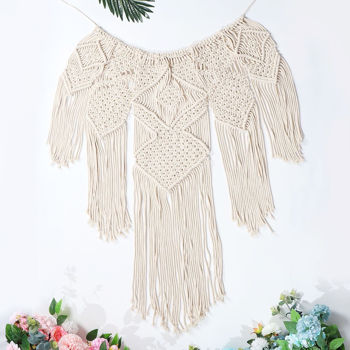 Large-Woven-Macrame-Wall-Hanging-Cotton-Bohemian-Tapestry-Room-Decoration-1727277