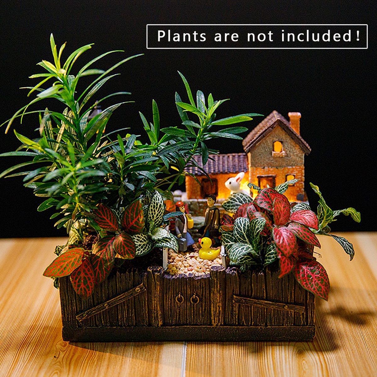 Lighting-Tuscanys-Cabin-Flower-Pot-Craft-Ornaments-Magic-Lantern-House-Planter-Bonsai-1473935