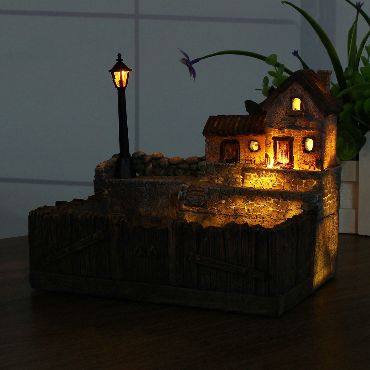 Lighting-Tuscanys-Cabin-Flower-Pot-Craft-Ornaments-Magic-Lantern-House-Planter-Bonsai-1473935