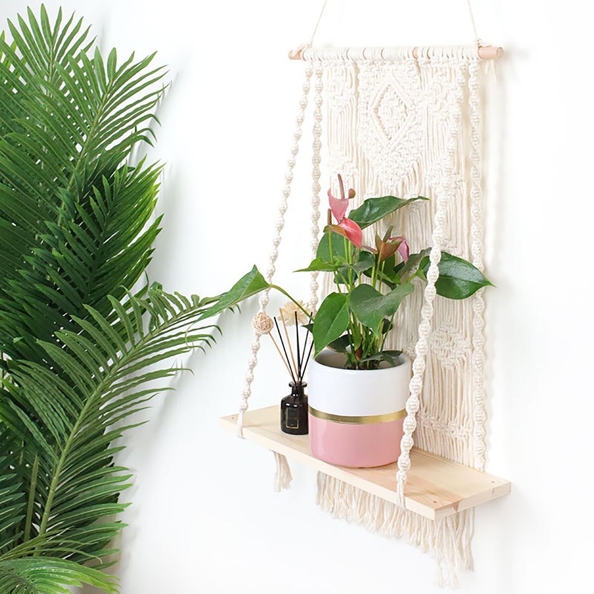 Macrame-Plant-Hanger-Basket-Hand-Woven-Tapestry-Wood-Pot-Shelf-Room-Decoration-1727271