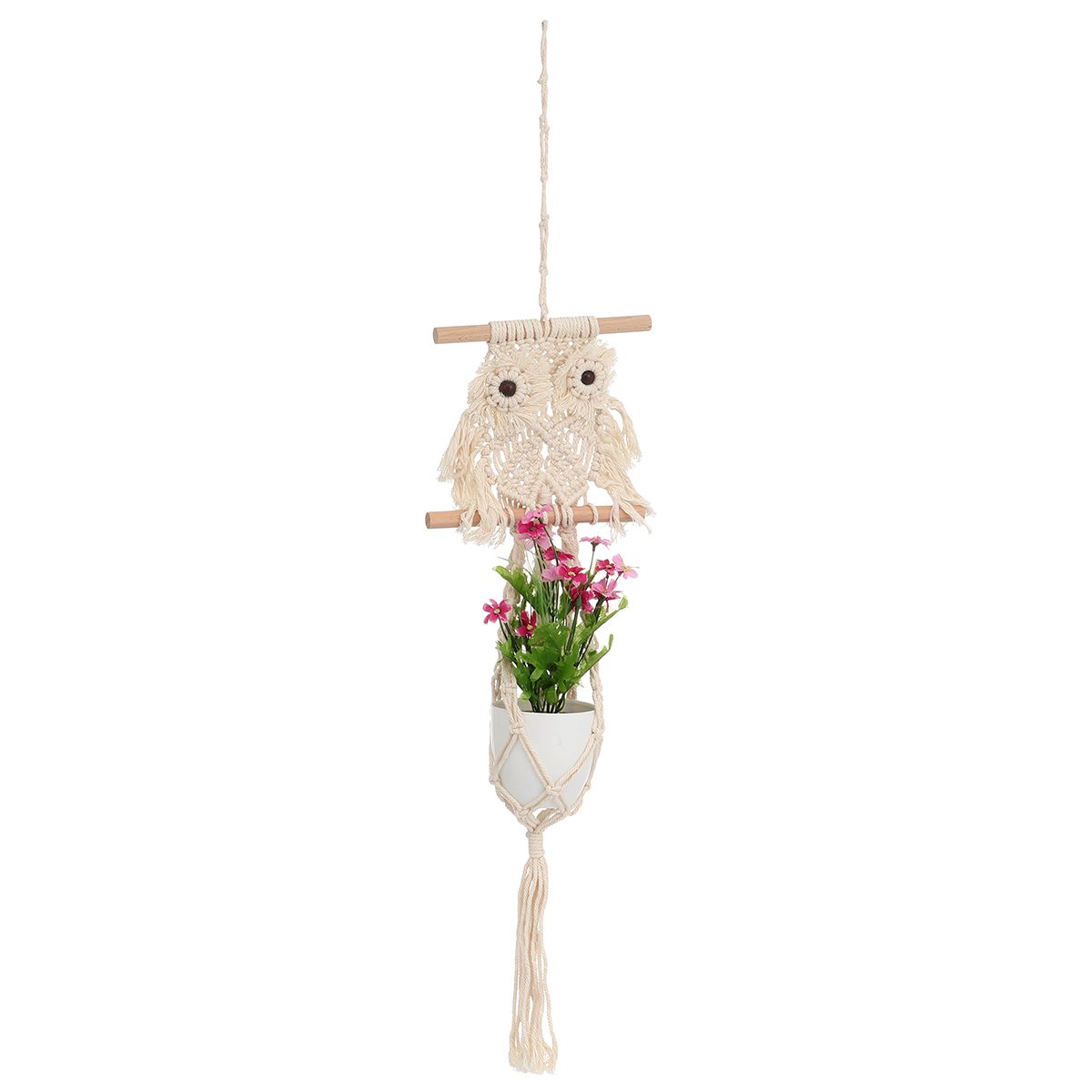 Macrame-Plant-Hanger-Indoor-Outdoor-Hanging-Planter-Owl-Stand-Flower-Pots-1765203