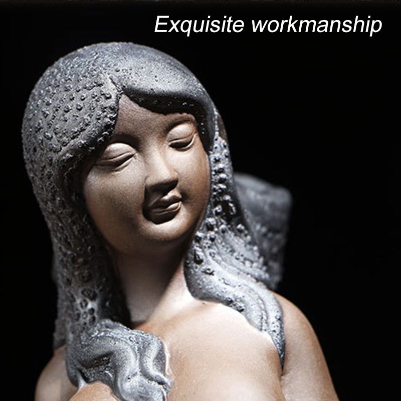 Mermaid-Ceramic-Incense-Burner-Backflow-Glaze-Censer-Cone-Holder-Decor-Crafts-1392940