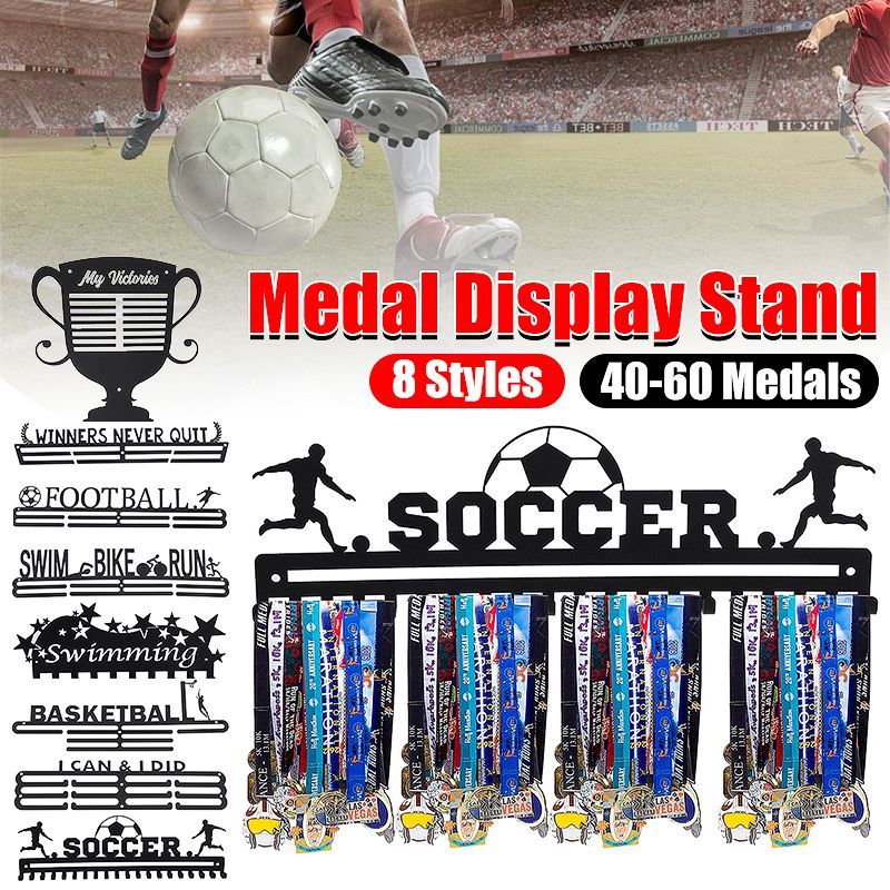 Metal-Steel-Medal-Holder-Hanger-Display-Rack-Decorations-Ideal-for-Swim-Bike-Ball-Game-Sport-1605478