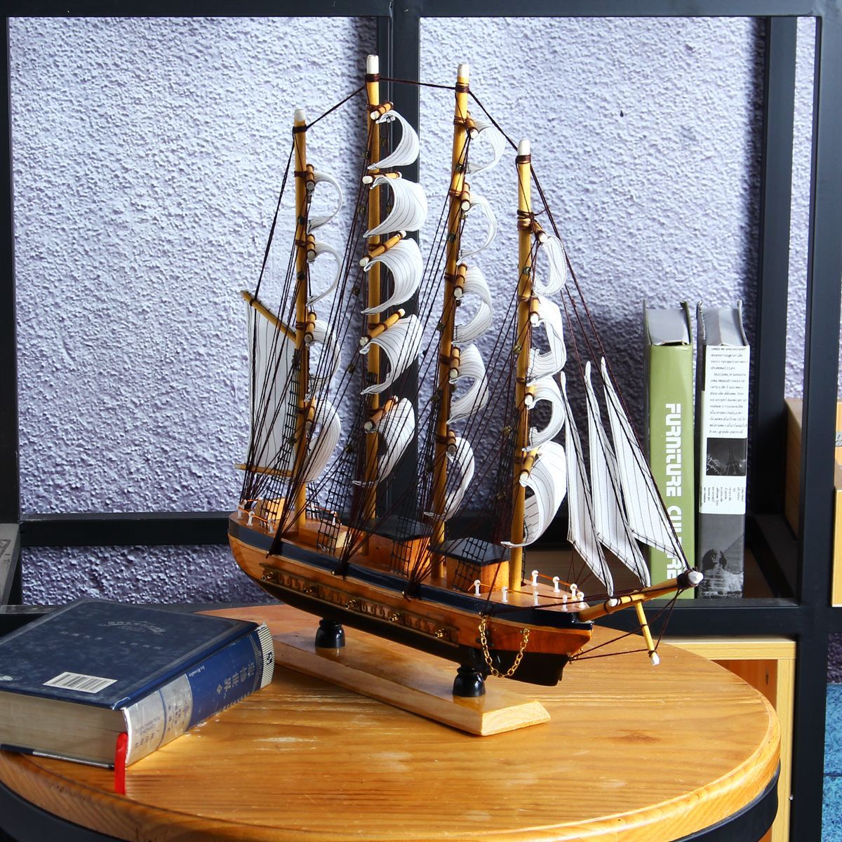 Mini-Handmade-Wooden-Sailing-Boats-Model-Assembly-Nautical-Ship-Schooner-Boat-Decorations-Gift-1451645