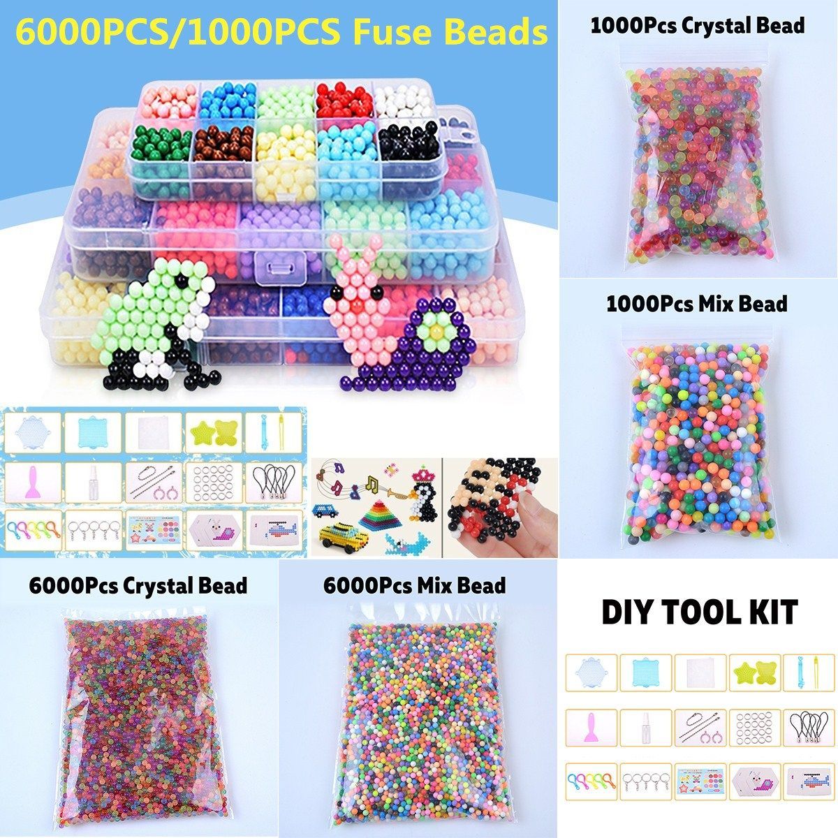 Mix-Crystals-Fuse-Beads-Water-Sticky-Beads-DIY-Refill-Water-Spray-Kid-Art-Craft-1537543