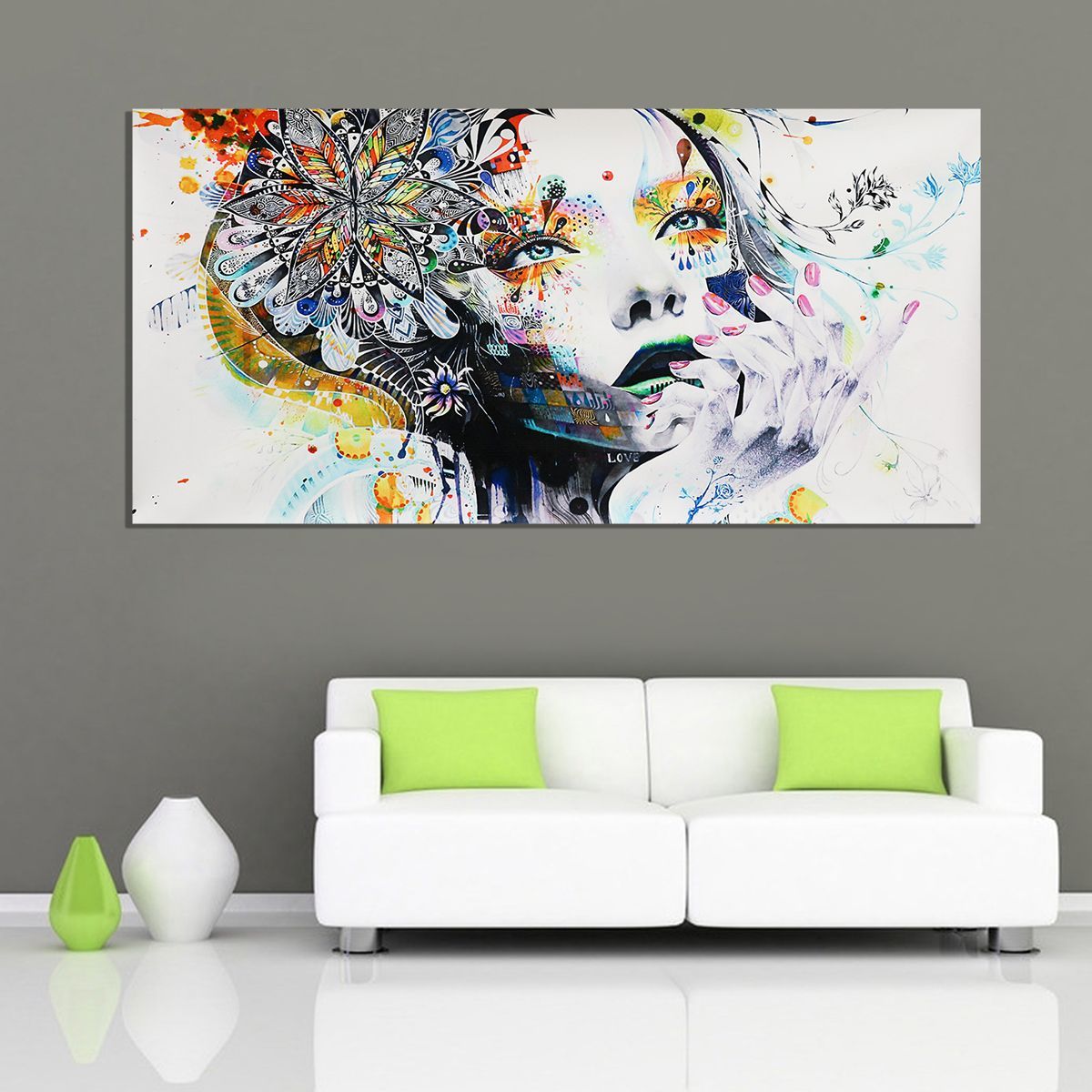 Modern-Artwork-Decor-Girl-Canvas-Oil-Painting-Print-Picture-Home-Wall-Art-Decor-Unframed-1752251