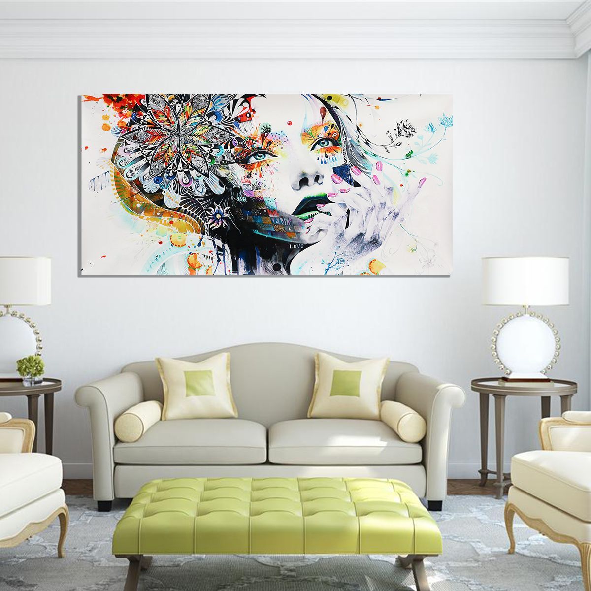 Modern-Artwork-Decor-Girl-Canvas-Oil-Painting-Print-Picture-Home-Wall-Art-Decor-Unframed-1752251