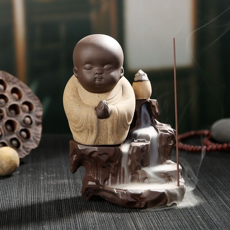 Monk-Backflow-Incense-Cone-Burner-Stick-Holder-Buddha-Home-Fragrant-Censer-Decor-1131583