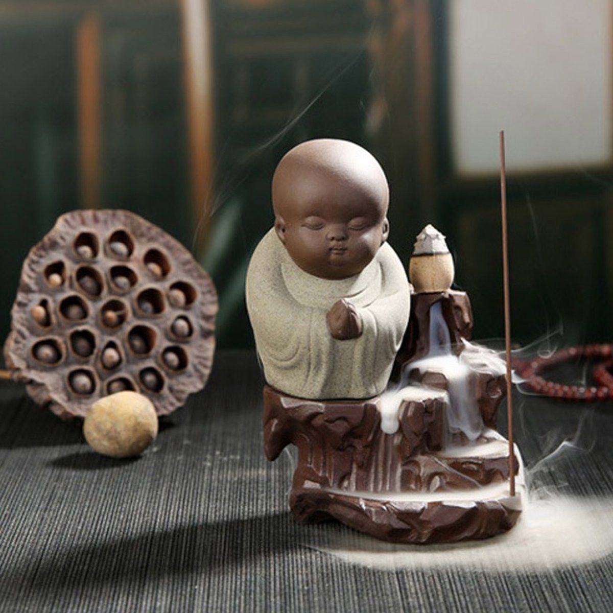 Monk-Backflow-Incense-Cone-Burner-Stick-Holder-Buddha-Home-Fragrant-Censer-Decor-1131583