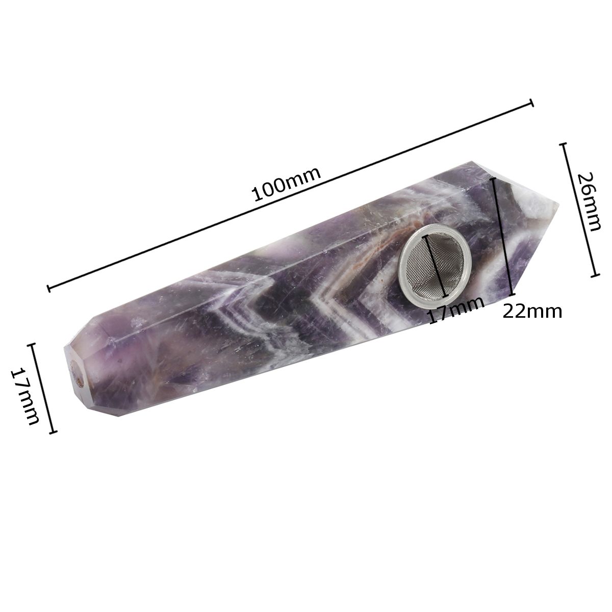 Natural-Purple-Amethyst-Quartz-Crystal-Wand-Pipe-Healing-with-Carb-Hole-1256925