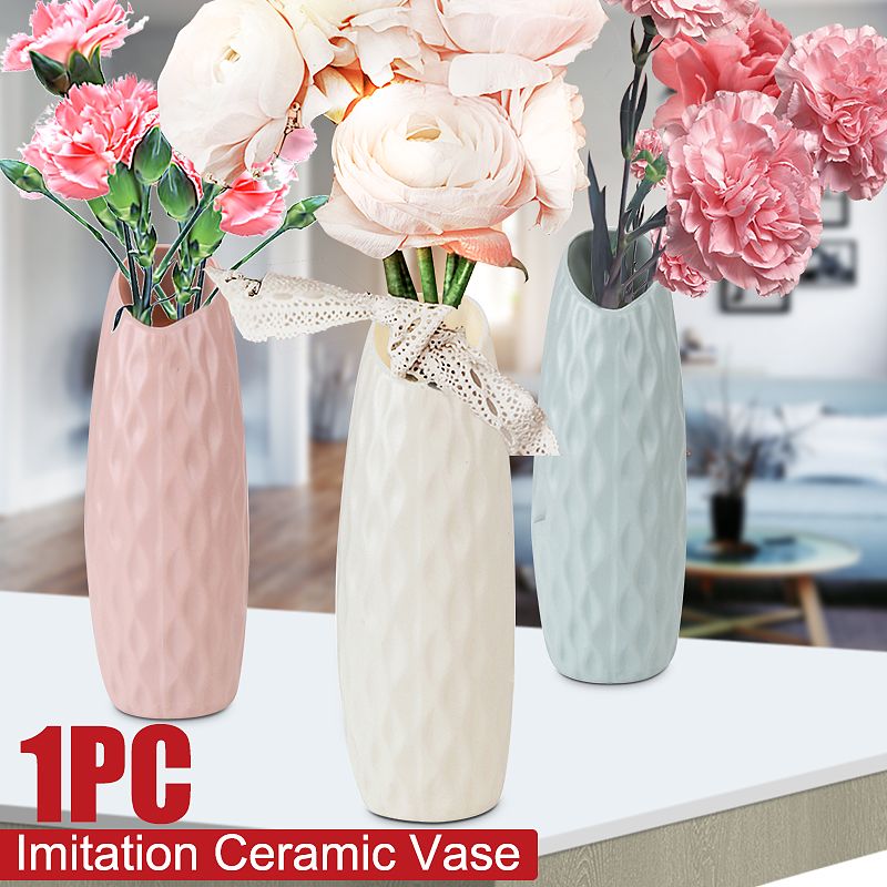 Nordic-Art-Creatives-PE-Vase-White-Imitation-Ceramic-Flower-Pot-Flower-Vase-1605154