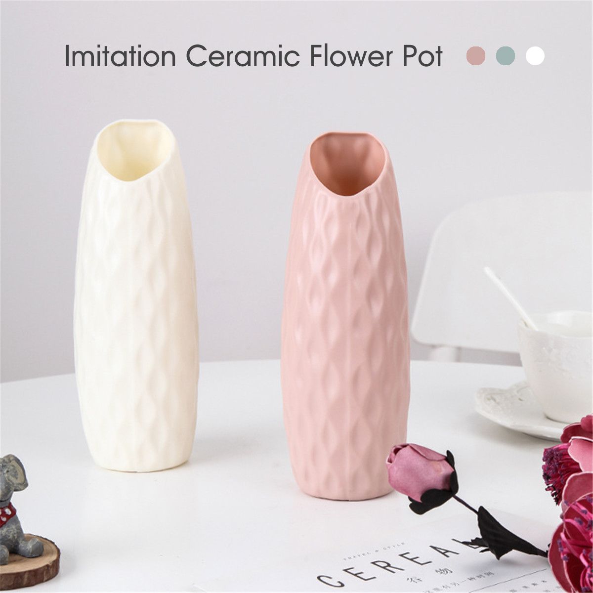 Nordic-Art-Creatives-PE-Vase-White-Imitation-Ceramic-Flower-Pot-Flower-Vase-1605154