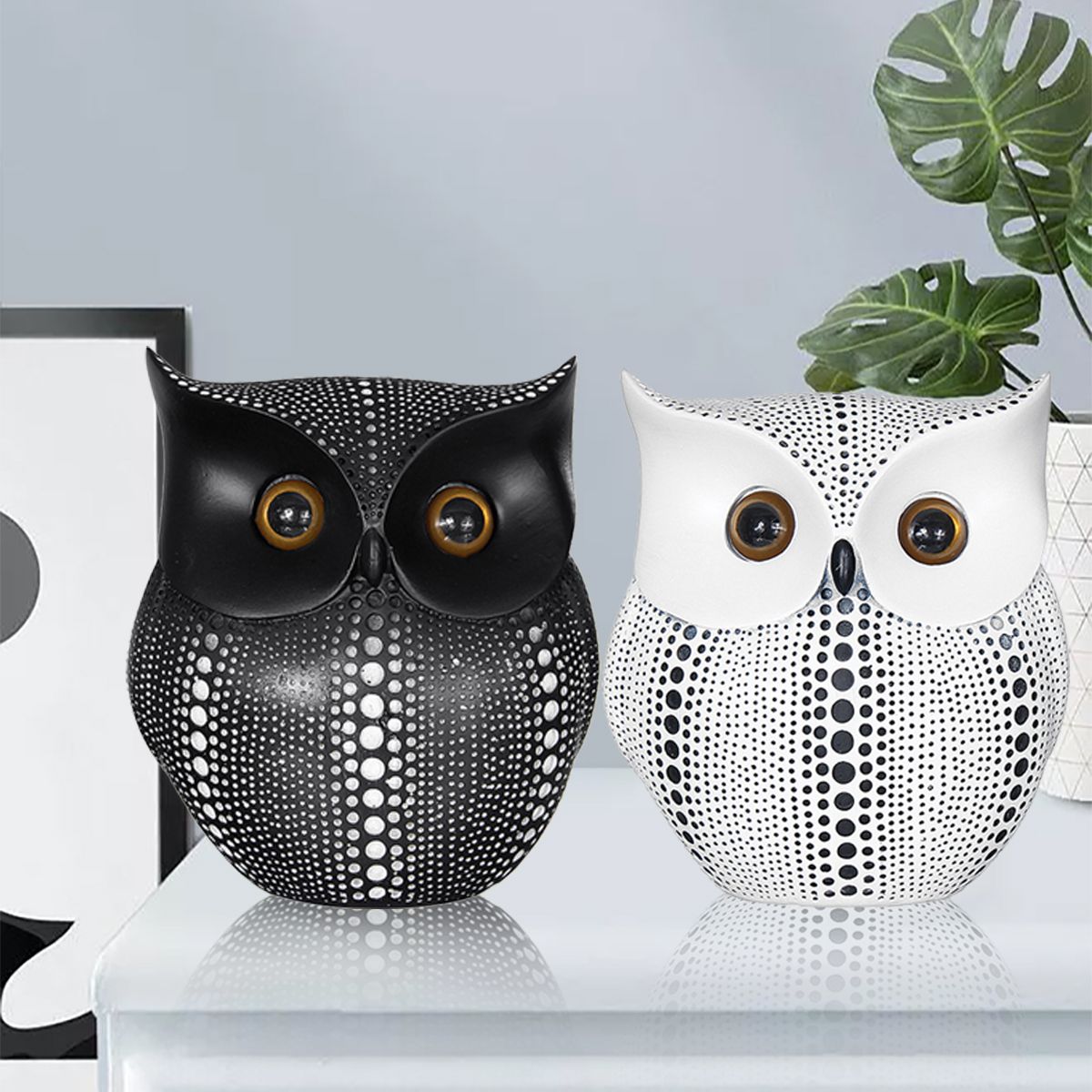 Nordic-Style-Minimalist-Craft-White-Black-Owls-Animal-Figurines-Resin-Miniatures-Home-Room-Decoratio-1557513