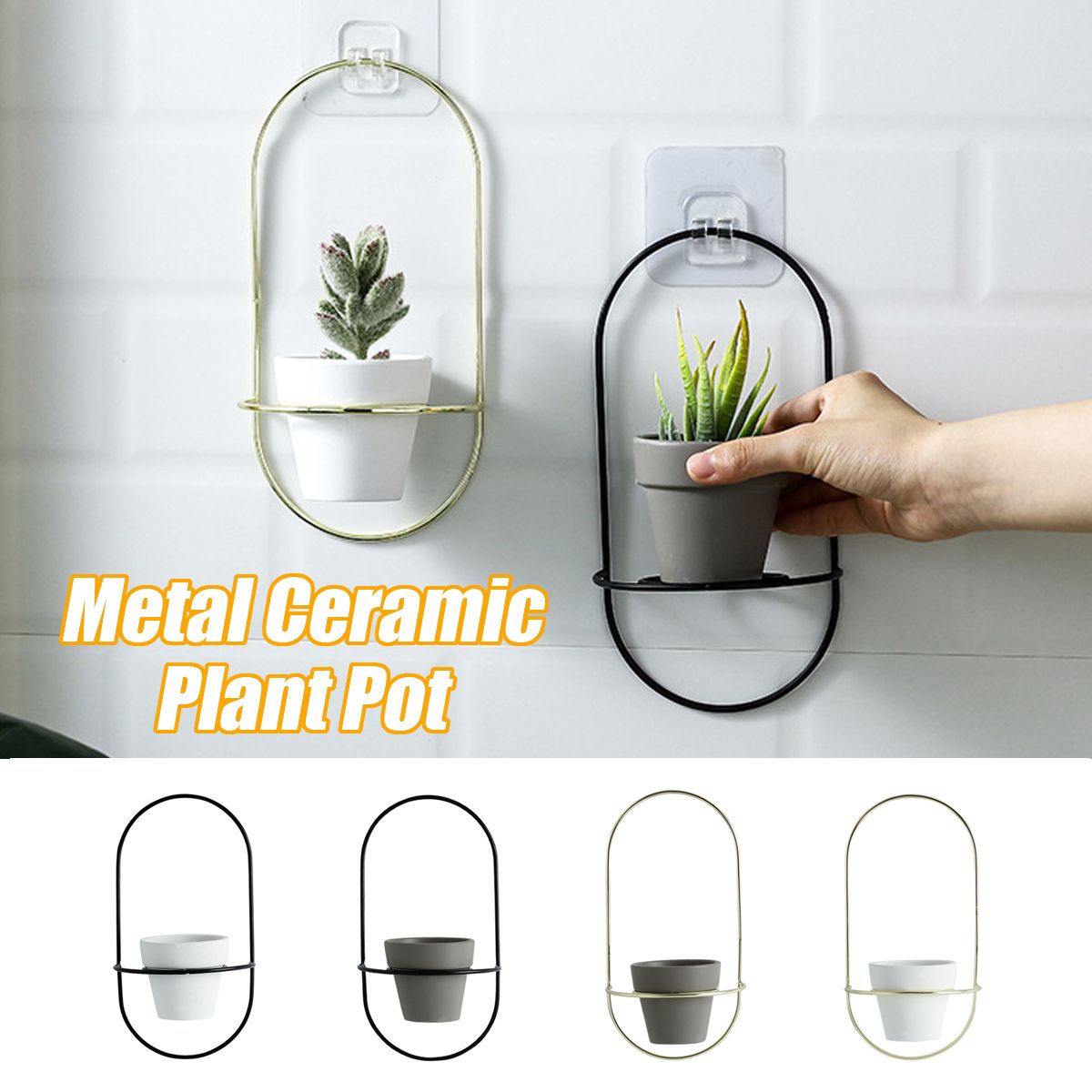 Nordic-Style-Wall-Hanging-Metal-Rack-Ceramic-Succulent-Plant-Pot-Cactus-Holder-Stand-1728916