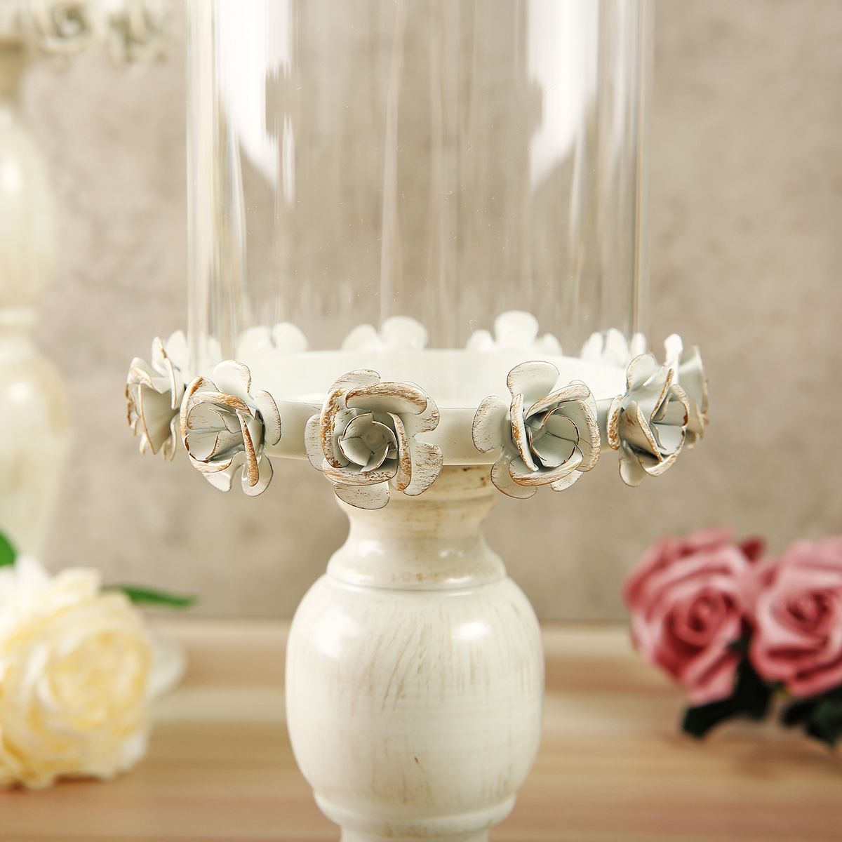 Nordic-White-Metal-Candle-Holder-Glass-Head-Iron-Candlestick-Home-Wedding-Decor-1579869