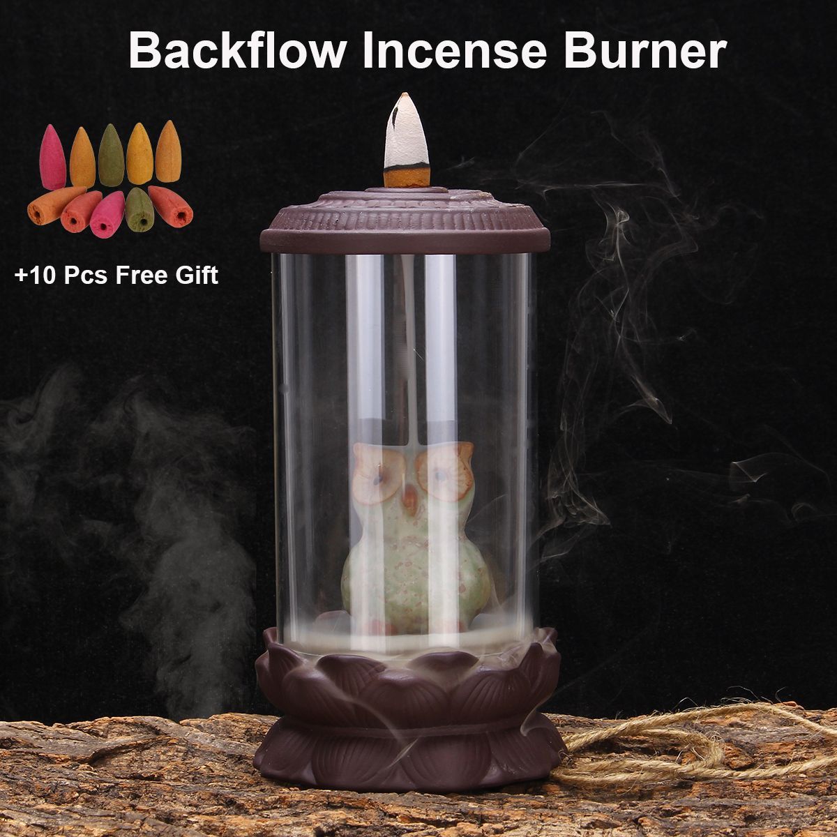Owl-Ceramic-Backflow-Incense-Burner-Smoke-Cones-Holder-Sticks-Censer-Clay-Decor-1696172