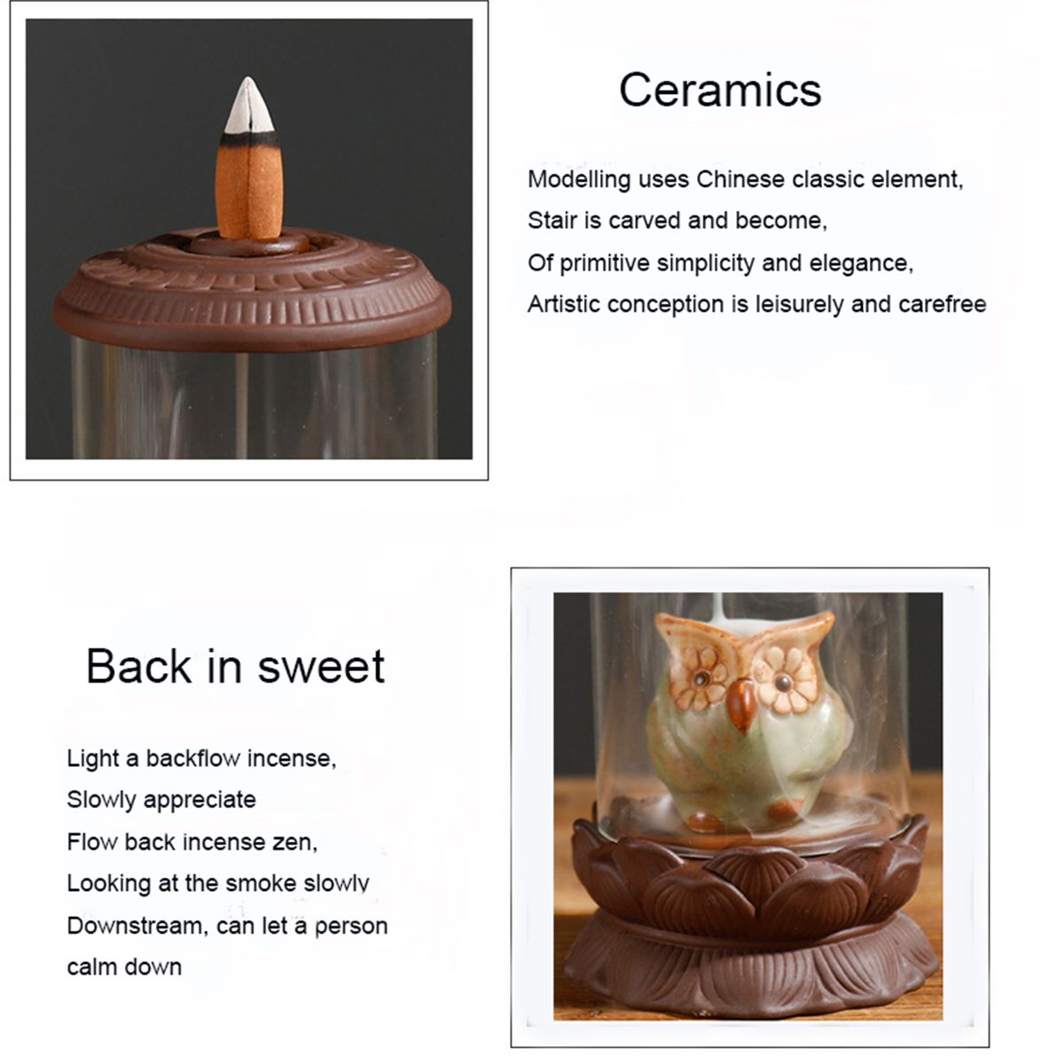 Owl-Ceramic-Backflow-Incense-Burner-Smoke-Cones-Holder-Sticks-Censer-Clay-Decor-1696172