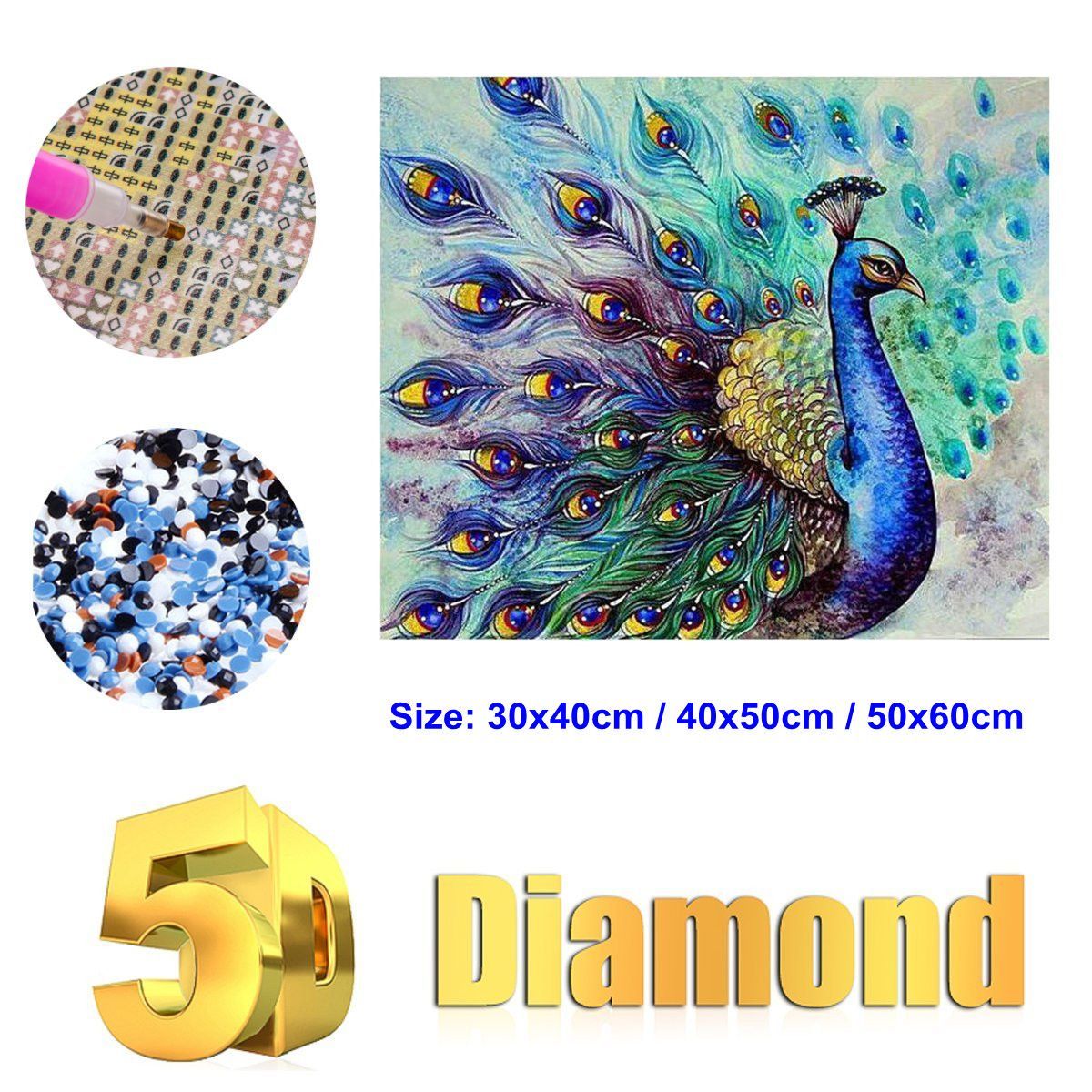 Peacock-Tail-5D-Diamond-DIY-Painting-Craft-Kit-Home-Decor-1752106