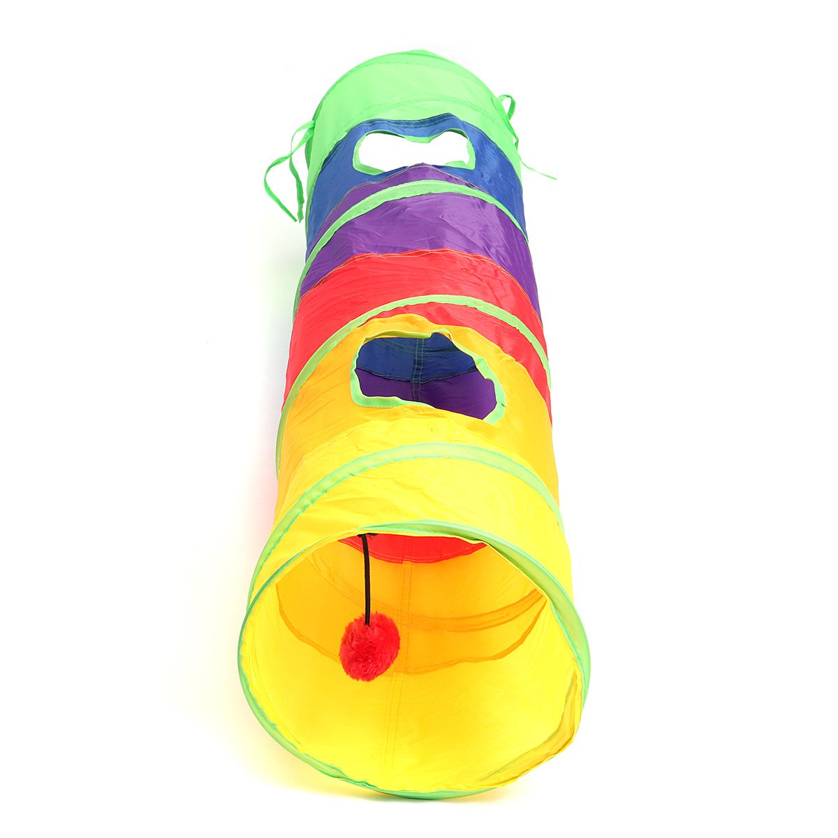 Pet-Tunnel-Cat-Printed-Green-Crinkly-Tunnel-Toy-With-Ball-Play-Fun-Toys-1322549