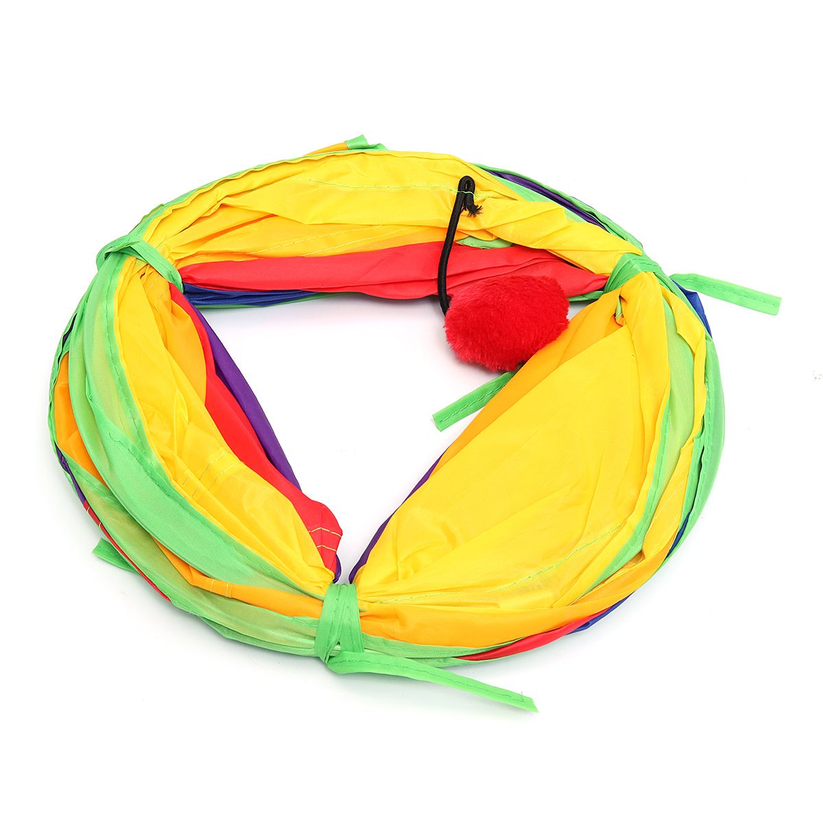 Pet-Tunnel-Cat-Printed-Green-Crinkly-Tunnel-Toy-With-Ball-Play-Fun-Toys-1322549