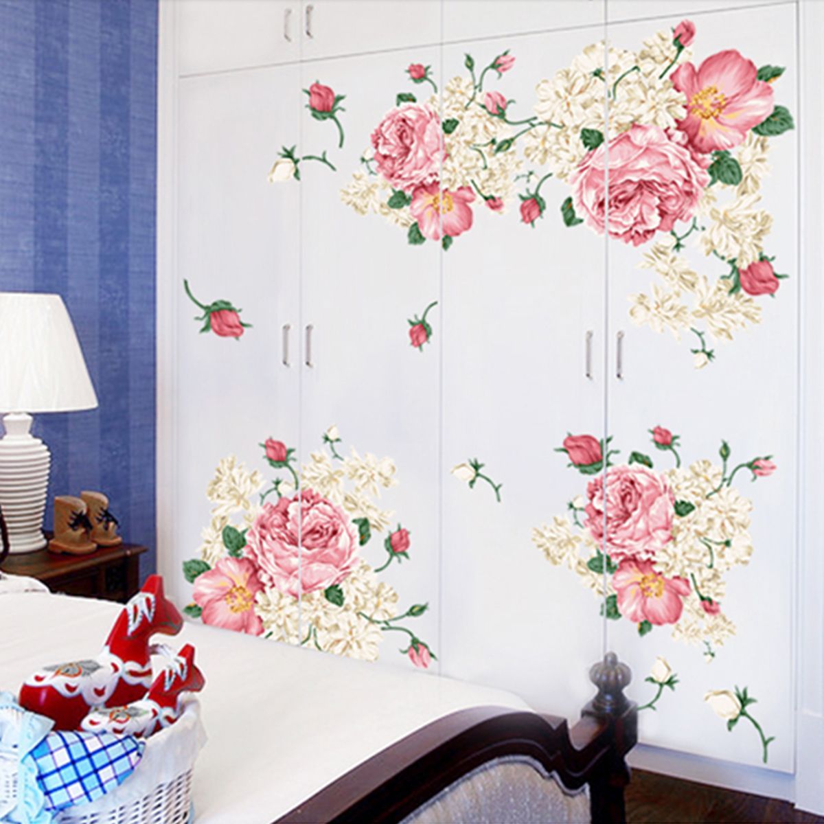 Pink-Peony-Rose-Flower-Blossom-Wall-Stickers-Kids-Baby-Room-Art-Decorations-1561408