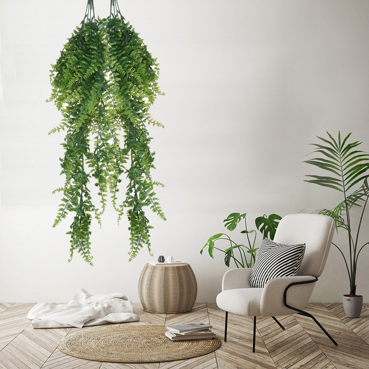Plastic-Artificial-Green-Vines-Plant-Home-Garden-Decorations-Wall-Hanging-Novelty-1480694