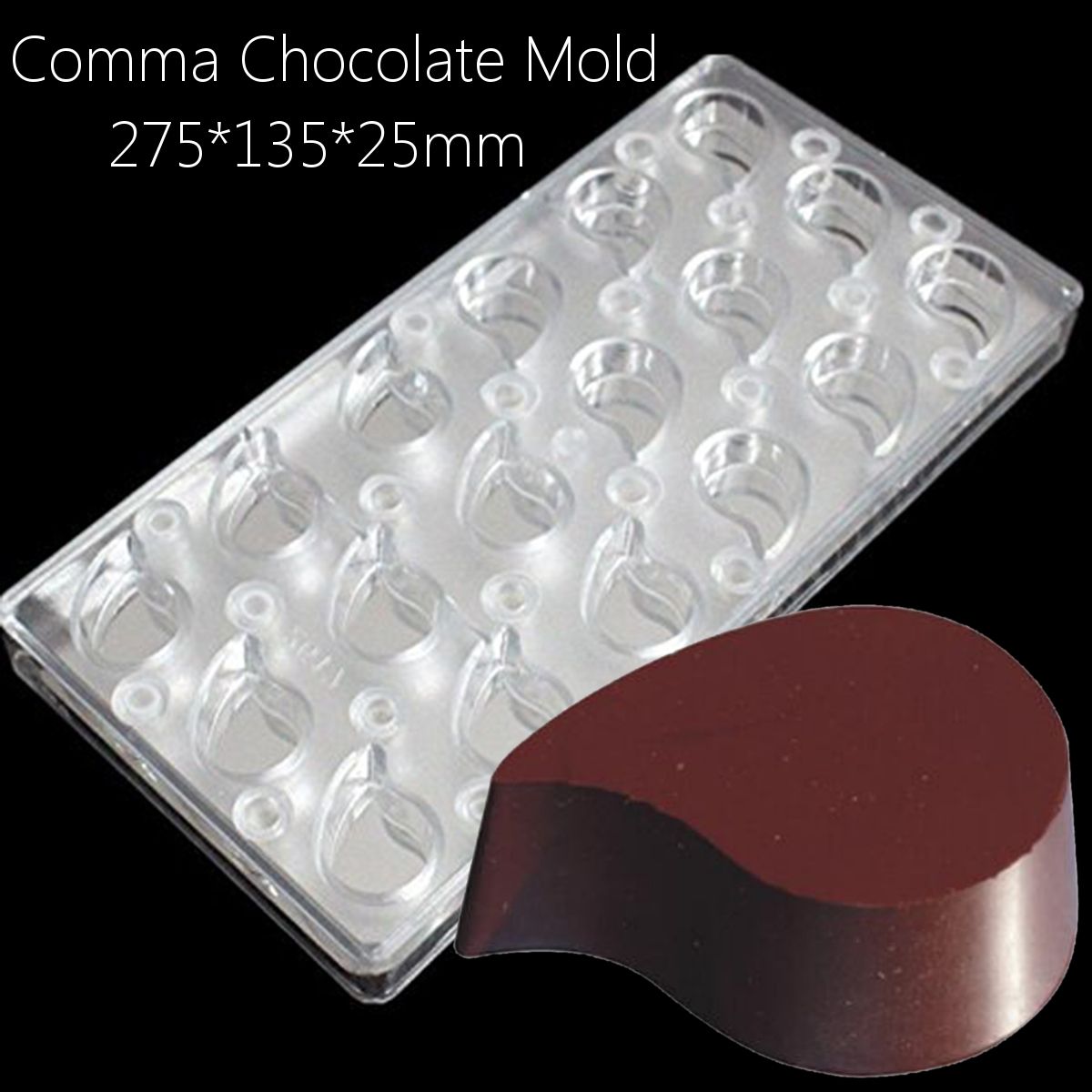 Polycarbonate-Crescent-Droplets-Comma-Chocolate-Mold-Shape-Candy-Cake-DIY-1684956