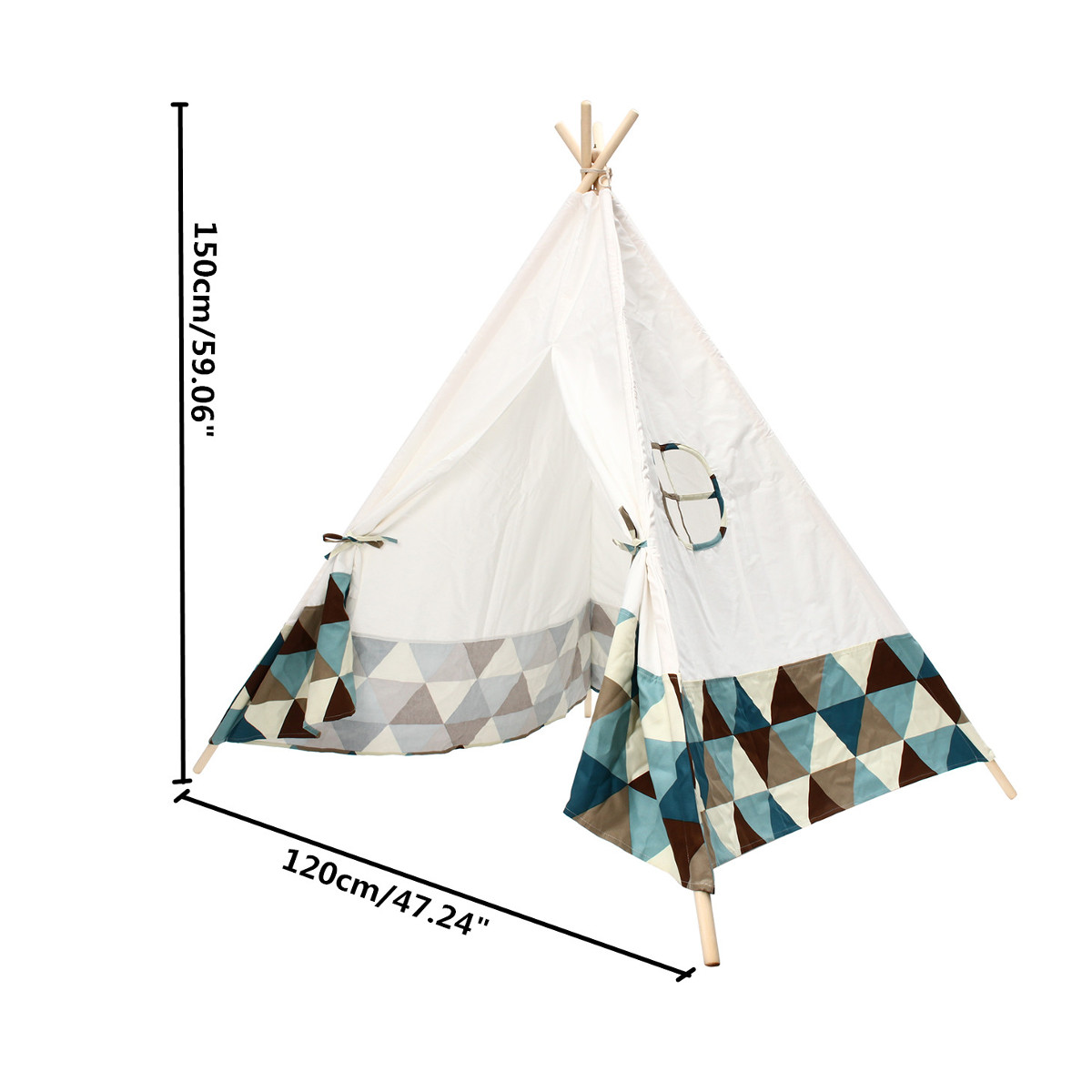 Portable-Kids-Play-Tent-Cotton-Canvas-Playhouse-Children-Sleeping-Playing-Teepee-Indoor-1396724