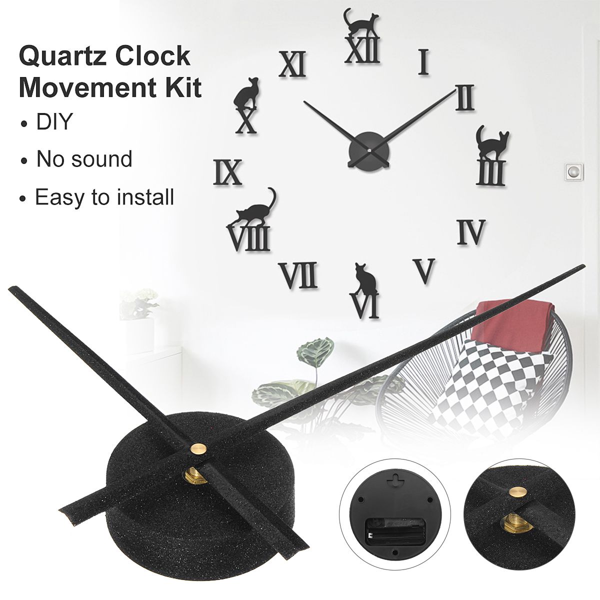 Quartz-Wall-Clock-Movement-Mechanism-Motor-and-Long-Silent-Hands-DIY-Repair-Part-1604689