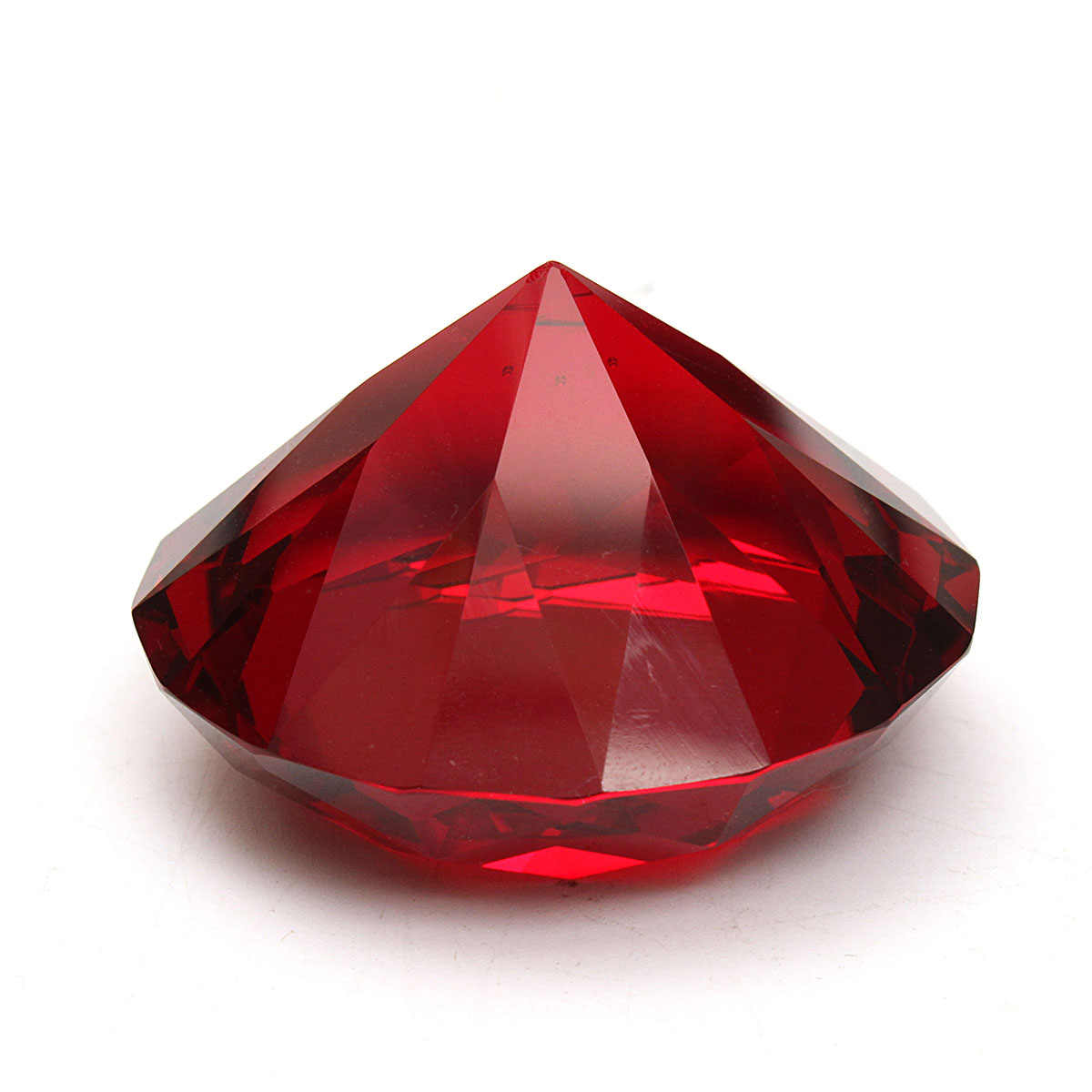 Red-Diamond-Shaped-Crystal-Glass-Art-Paperweight-Wedding-Favors-Shower-Home-Decor-40mm-1451072