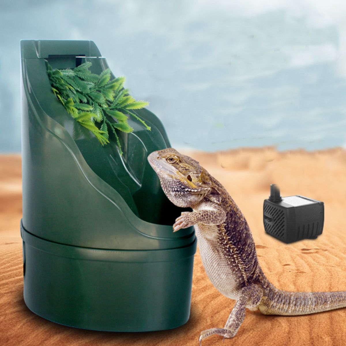 Reptile-Drink-Water-Fountain-Chameleon-Lizard-Dispenser-Simulated-Habitat-Pump-Automatic-Waterer-1475639
