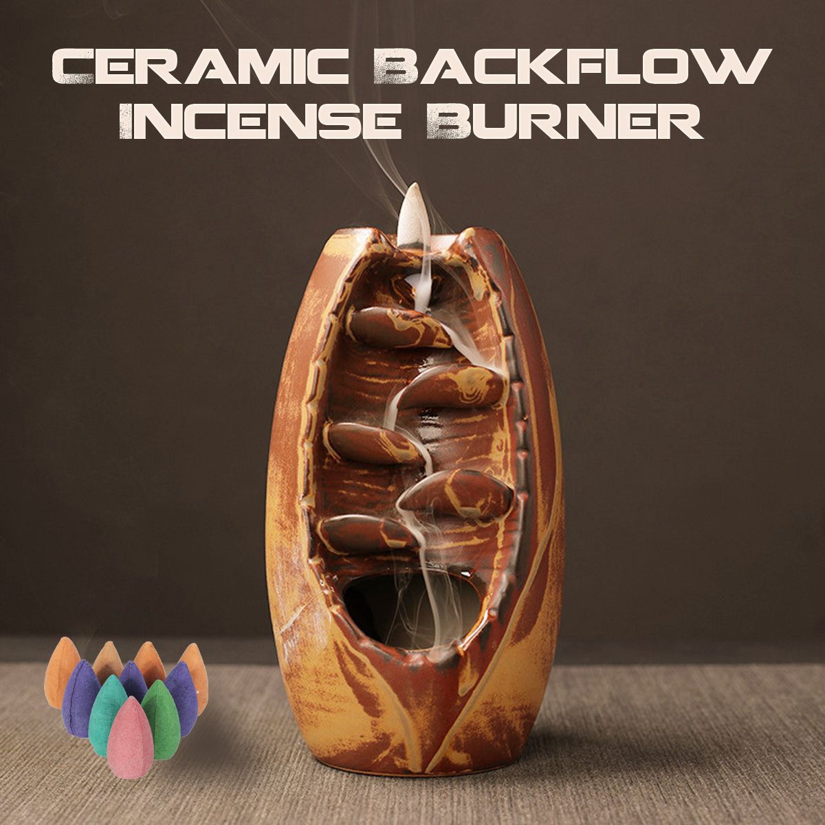 Retro-Ceramic-Backflow-Waterfall-Smoke-Incense-Burner-Censer-Holder-Decor-Cones-1494870