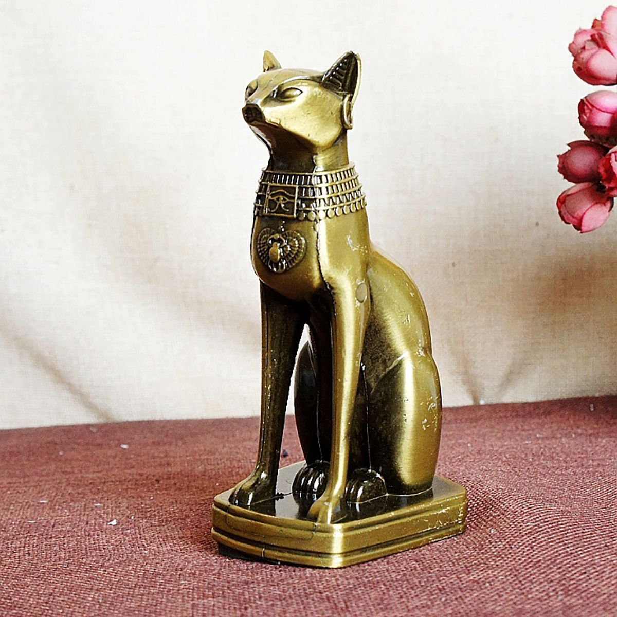 Retro-Egyptian-Cat-Ornament-Bronze-Alloy-Home-Decorations-Gift-Collection-Sculpture-1563184