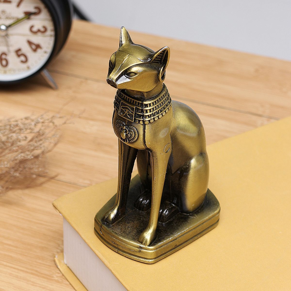 Retro-Egyptian-Cat-Ornament-Bronze-Alloy-Home-Decorations-Gift-Collection-Sculpture-1563184