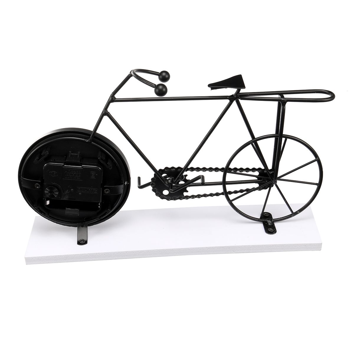 Retro-Iron-Wire-Bicycle-Bike-Clock-Roman-Numeral-Stand-Desk-Table-Home-with-Base-1683300