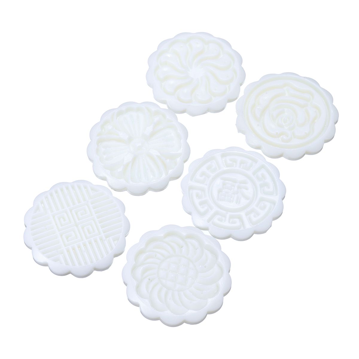 Round-Mooncake-Pastry-Mold-63g-Cookies-DIY-Press-Mould-Festival-Decor-w-6-Flower-Pattern-Stamps-1339041