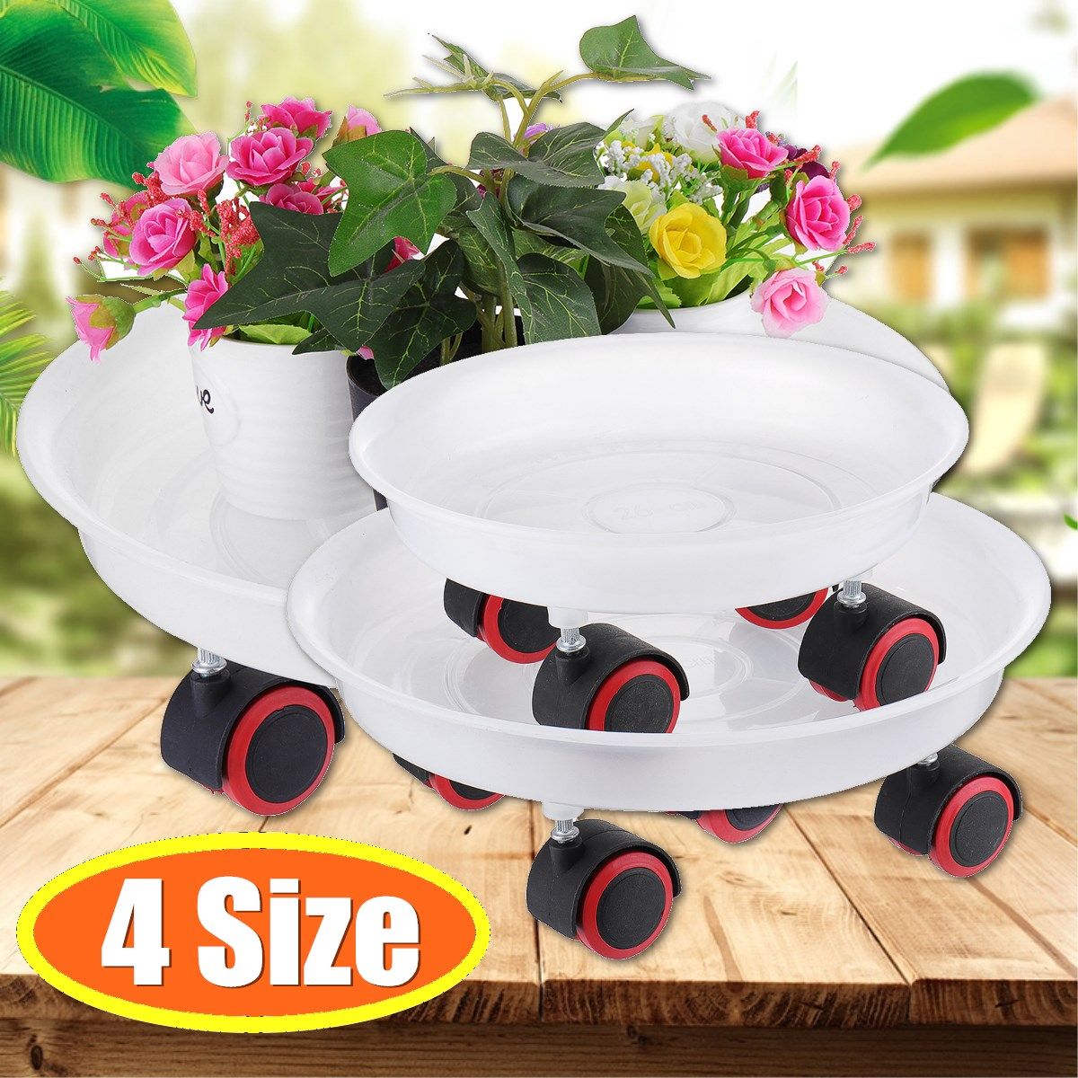 Round-Rolling-Garden-Plant-Flower-Pot-Moving-Wheels-Trolley-Plate-Resin-Stand-1348512