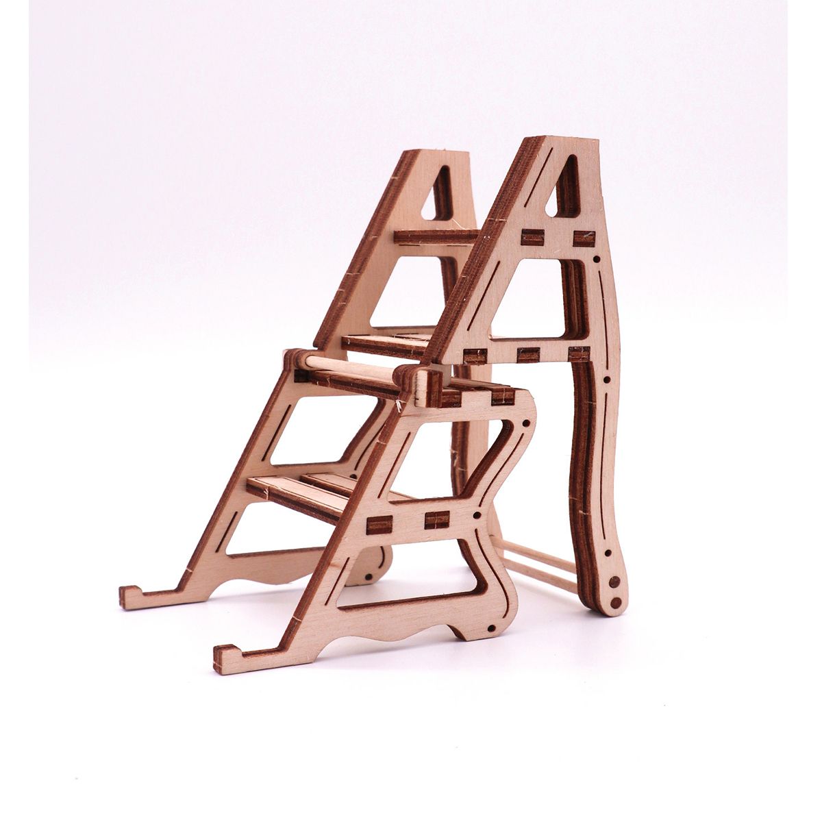 Self-Assembly-Wooden-Chair-Birch-Phone-Shelf-Holder-Model-Gift-Children-Science-Model-Building-Kits-1456822