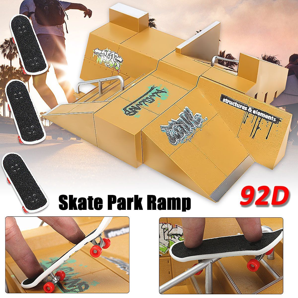 Skate-Park-Ramp-Parts-For-Tech-Deck-Fingerboard-Finger-Board-Ultimate-Parks-92D-Accessories-1619469